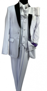 BOYS 5PC. SUIT (WHITE-BLACK) 2121222
